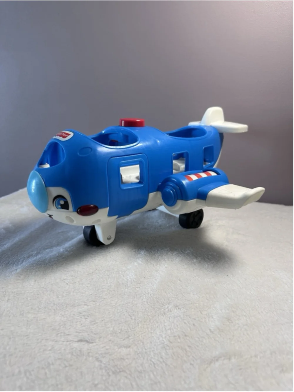 Fisher Price Little People Airplane Toy Musical Plane Figure Lights Sounds